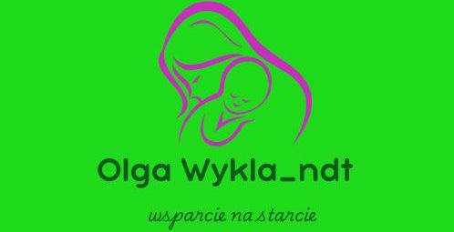 Logo firmy Olga Wykla_ndt z rysunkiem karmiącej matki i napisem wsparcie na starcie